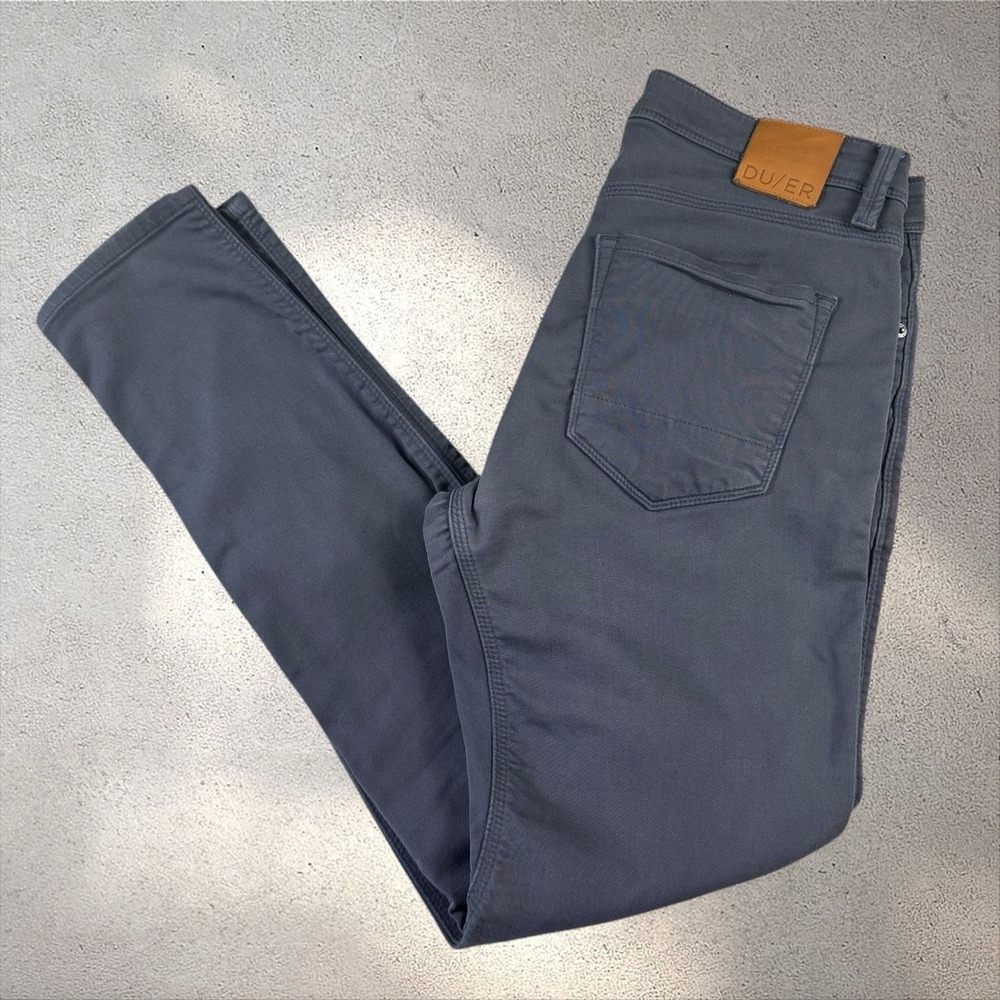 DU/ER No Sweat N2X Slim Fit Taper Pants Stretch 32x32 Mens Chino DUER
